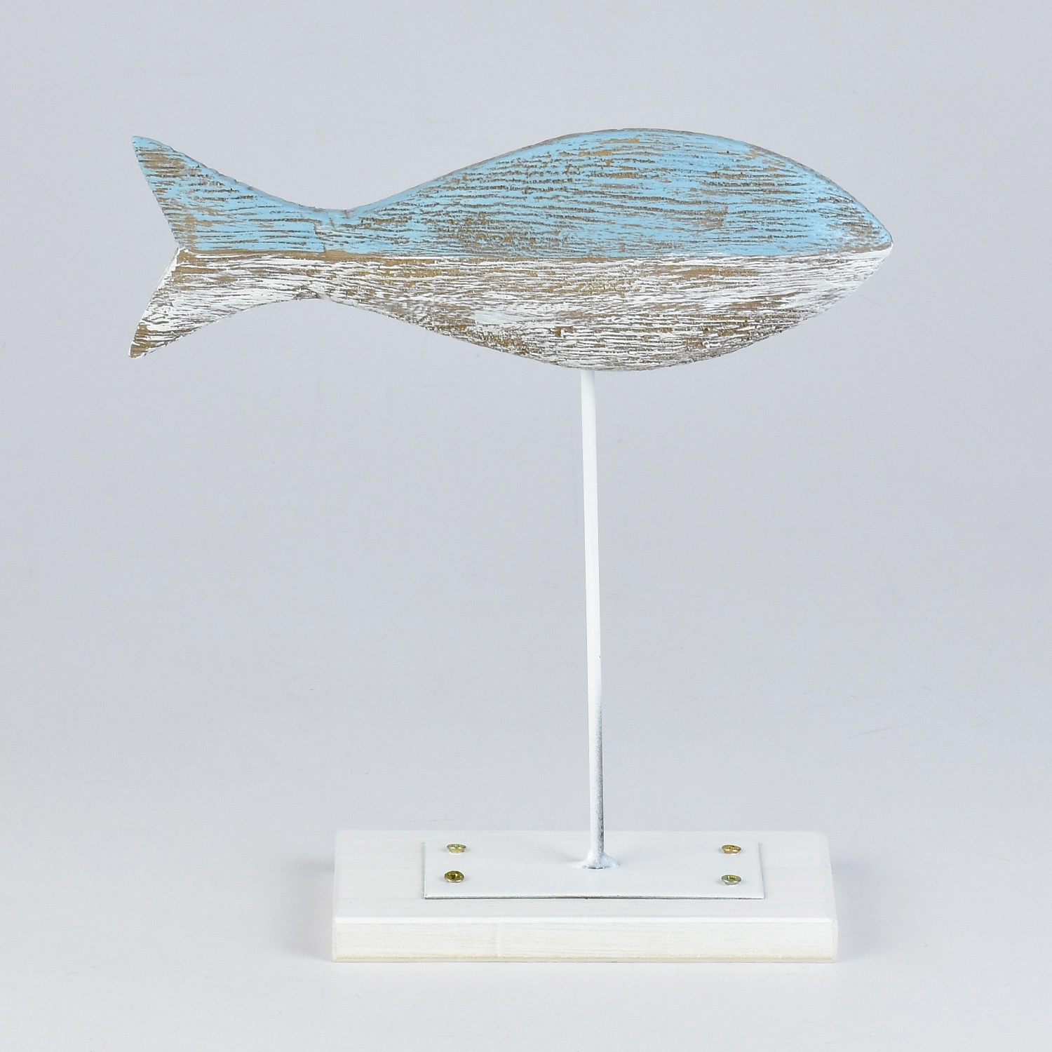 Enfeite Pedestal Peixe Rustico Xg 29 The Home