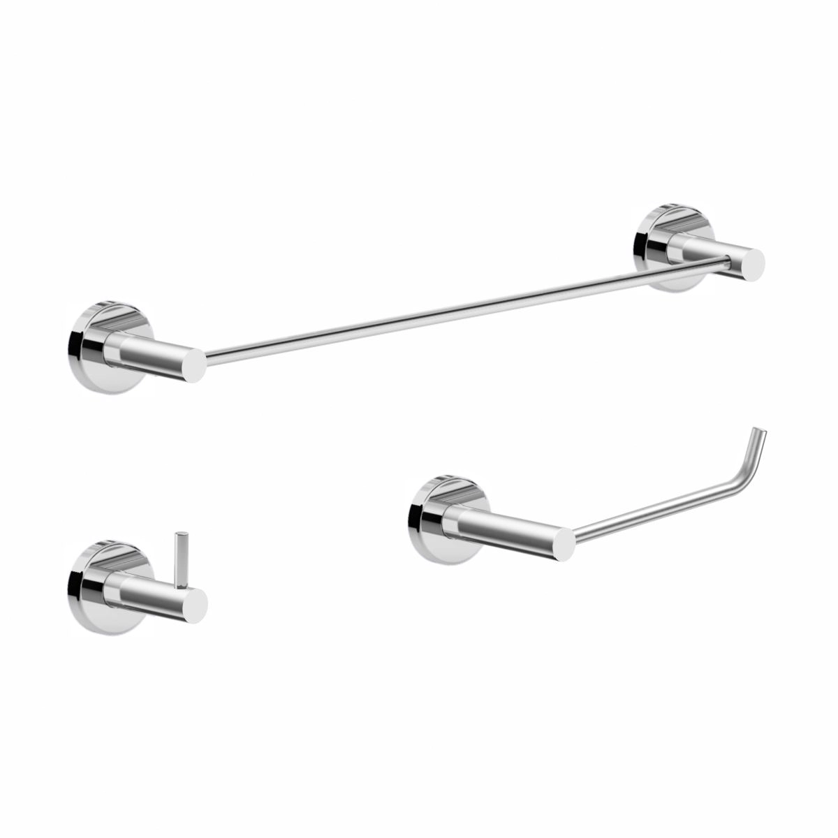 Kit De Acessórios Para Banheiro Lavabo Alto Brilho Atenas