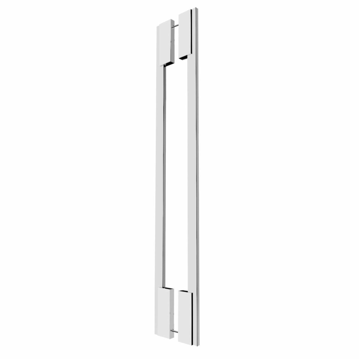 Puxador de Porta 1,20 Metro Aço Inox Prata Alto Brilho Zeus