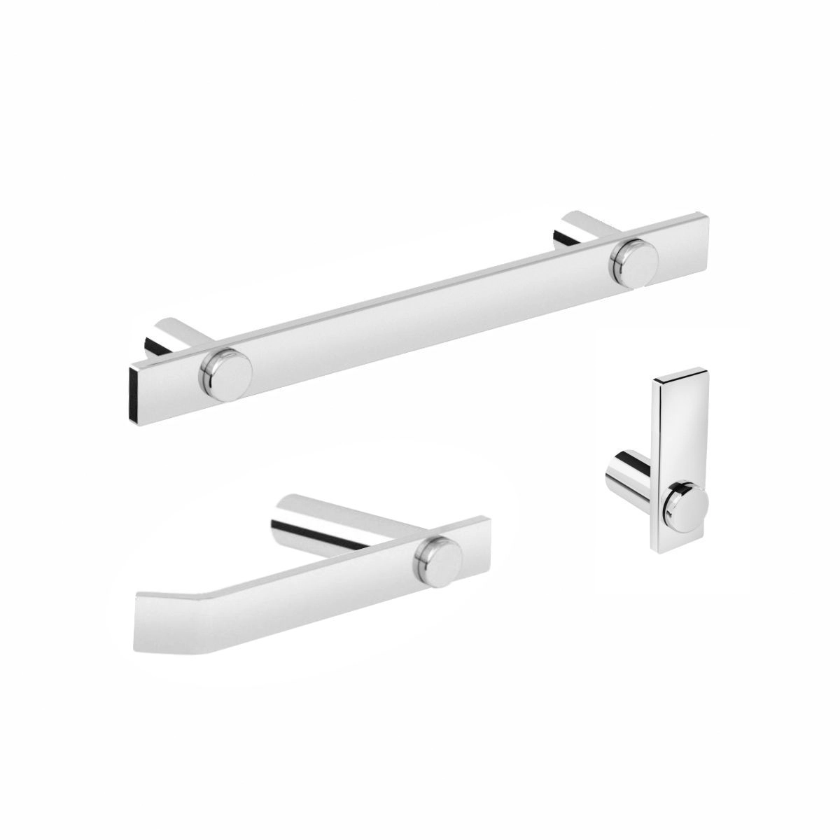 Kit De Acessórios Para Banheiro Aço Inox Alto Brilho Patmos