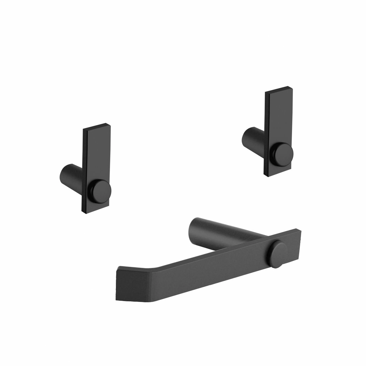 Kit De Acessórios Para Banheiro Aço Inox Preto Fosco Patmos