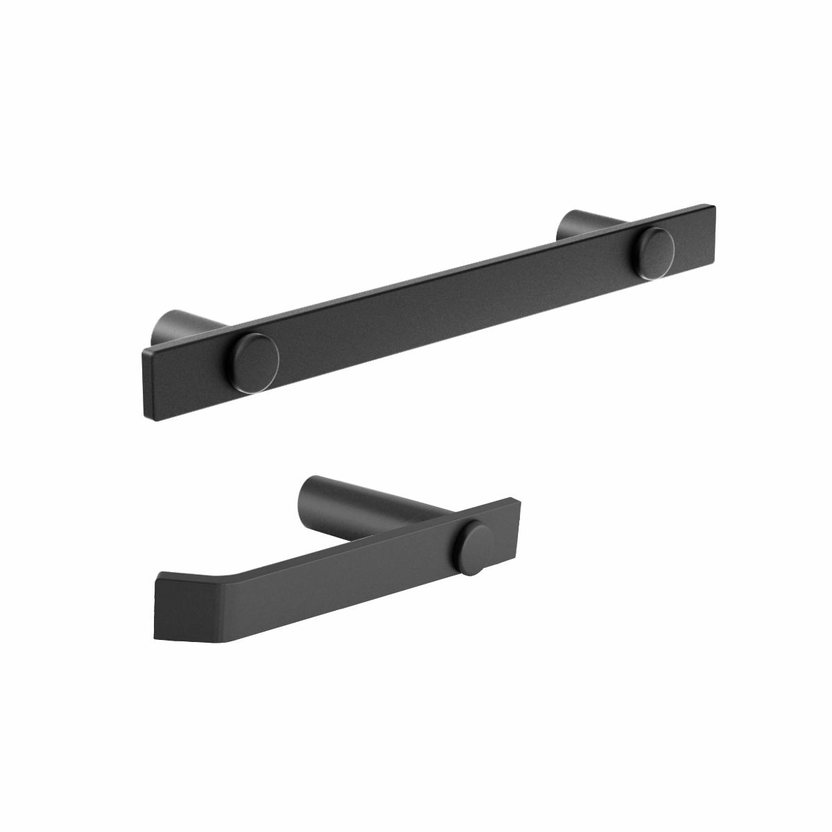 Kit De Acessórios Para Banheiro Aço Inox Preto Fosco Patmos