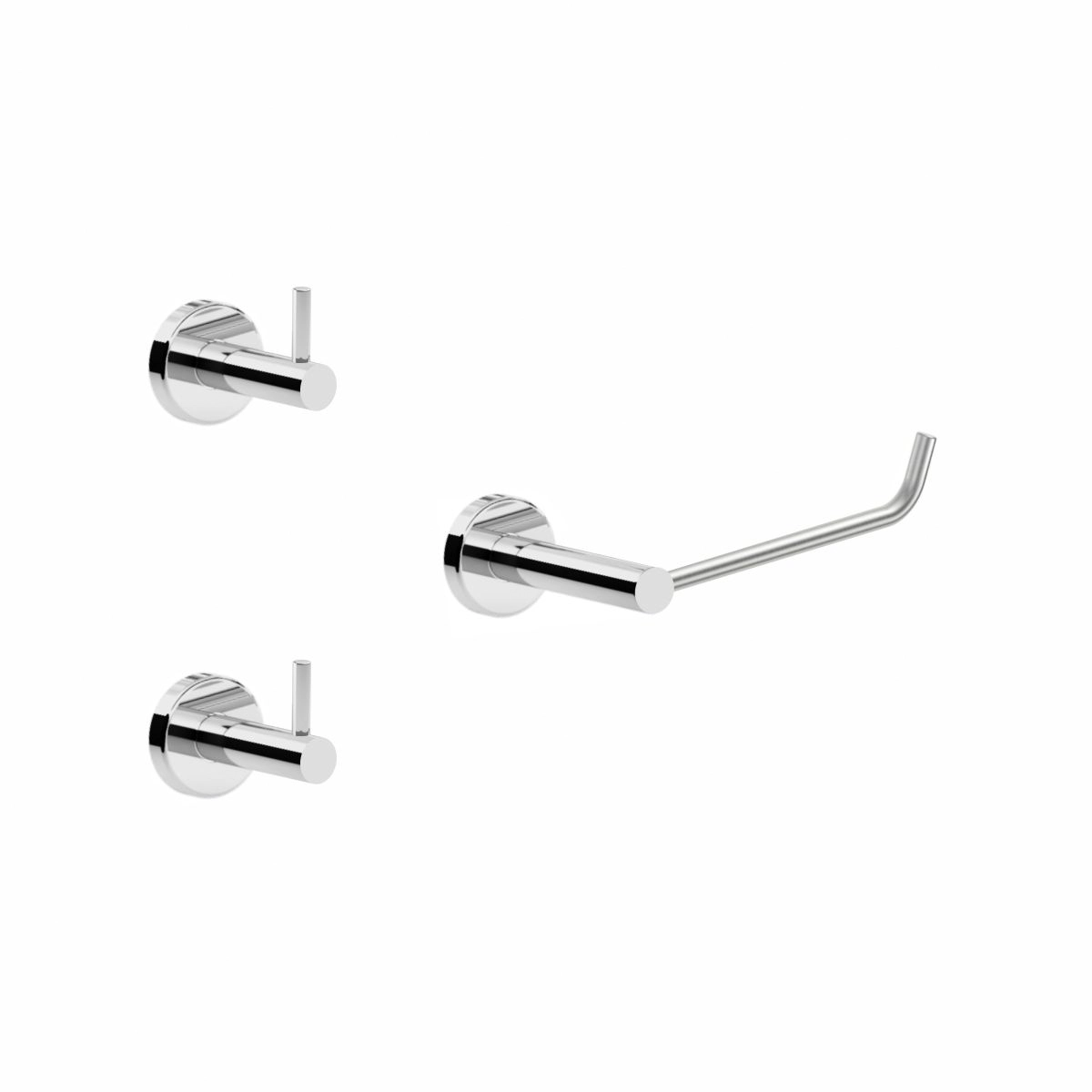 Kit De Acessórios Para Banheiro Lavabo Escovado Atenas