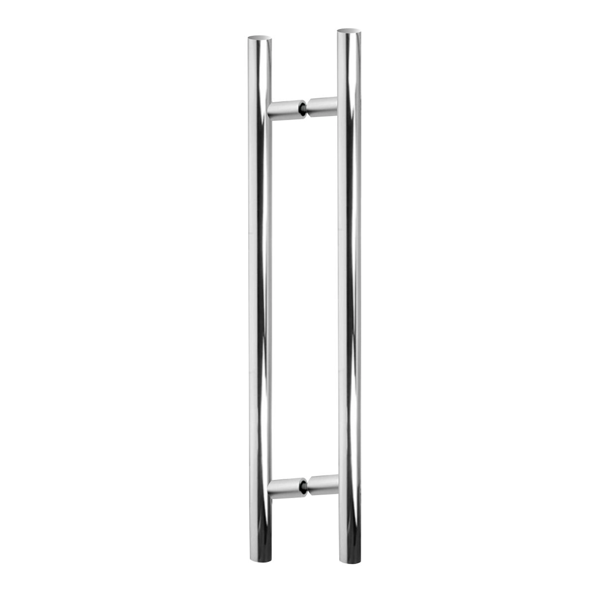 Puxador Aço Inox Redondo Para Porta Egeu 40cm Alto Brilho