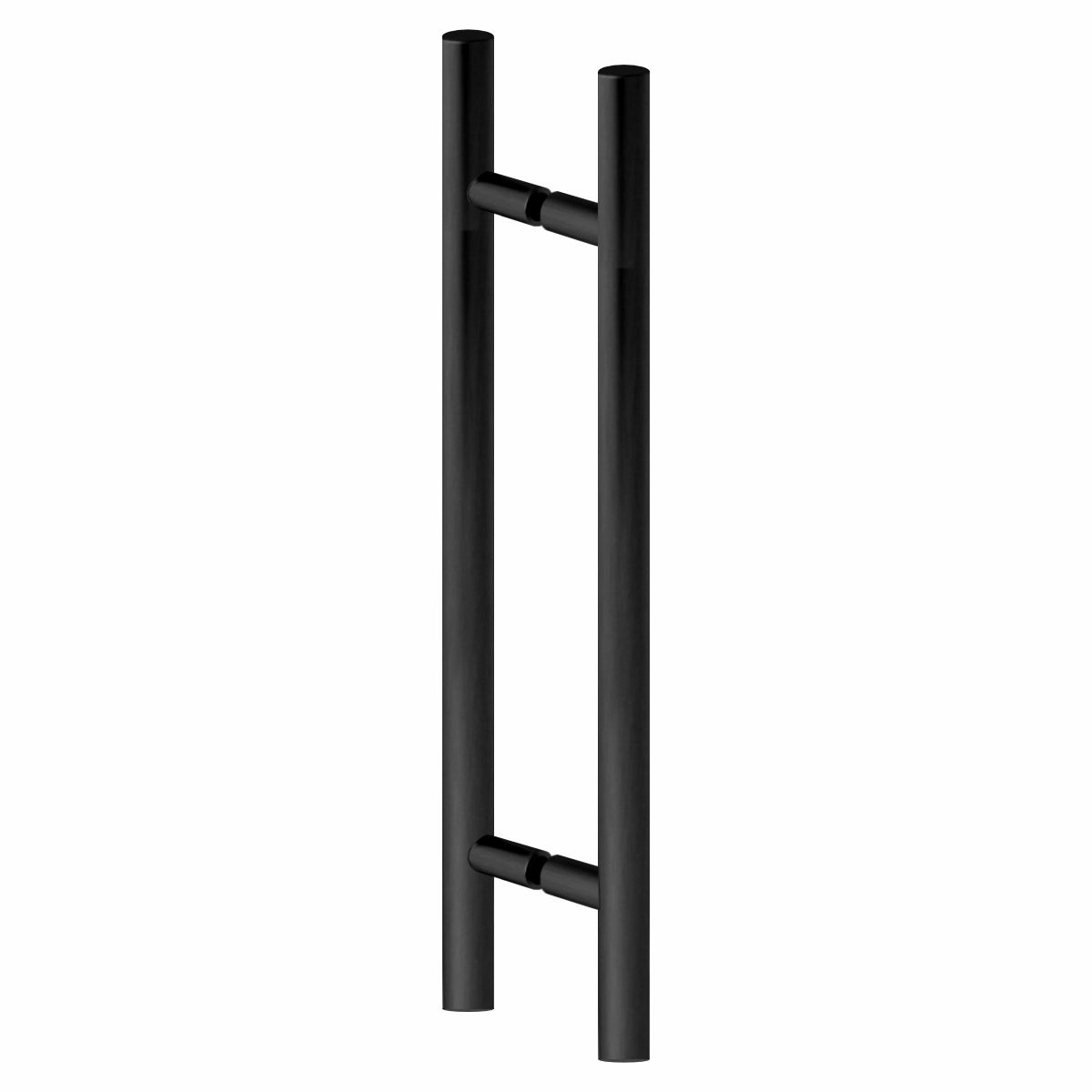 Puxador Aço Inox Redondo Para Porta Egeu 40cm Preto Acetinado