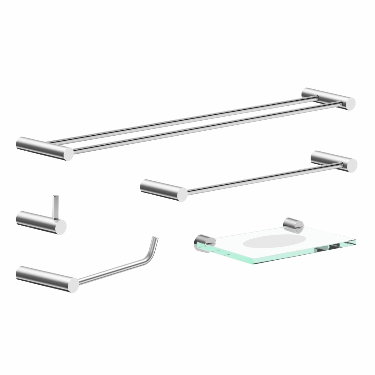 Kit Acessórios De Banheiro Metal Alto Brilho 2090OR Orion