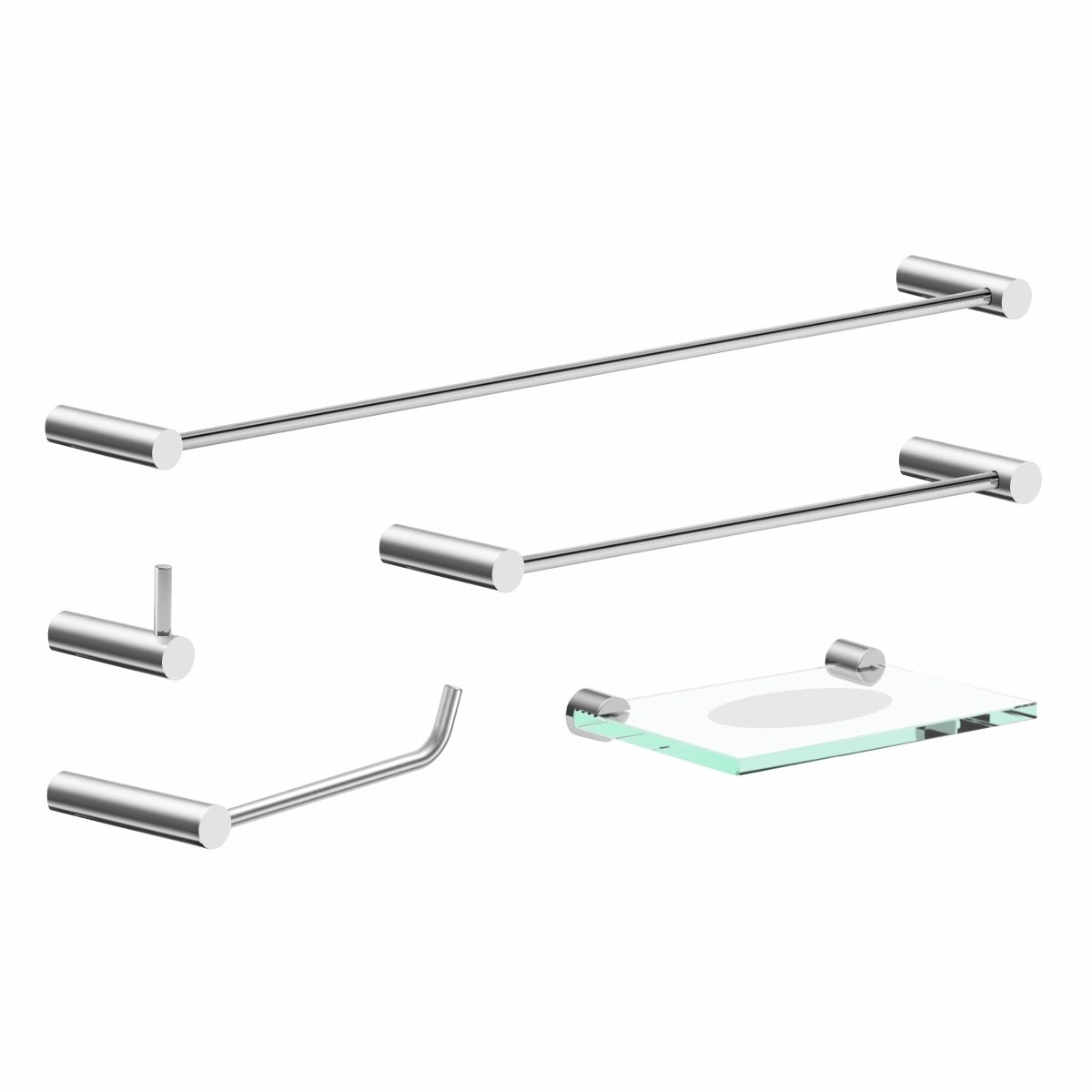 Kit Acessórios De Banheiro Metal Alto Brilho 2080OR Orion