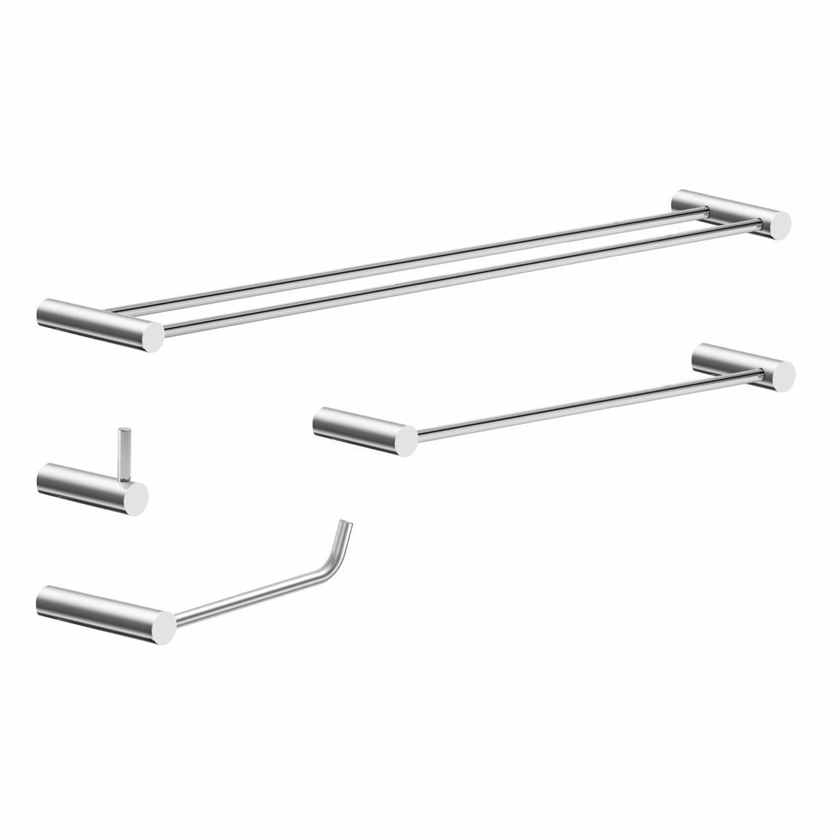 Kit Acessórios Duplo De Banheiro Metal Alto Brilho 2060OR Orion