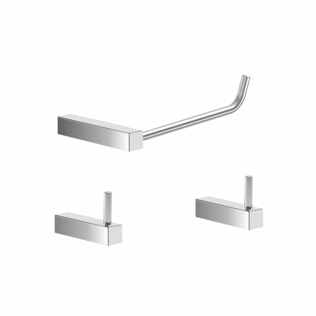 Kit De Acessórios Para Banheiro Lavabo Metal Alto Brilho Troia