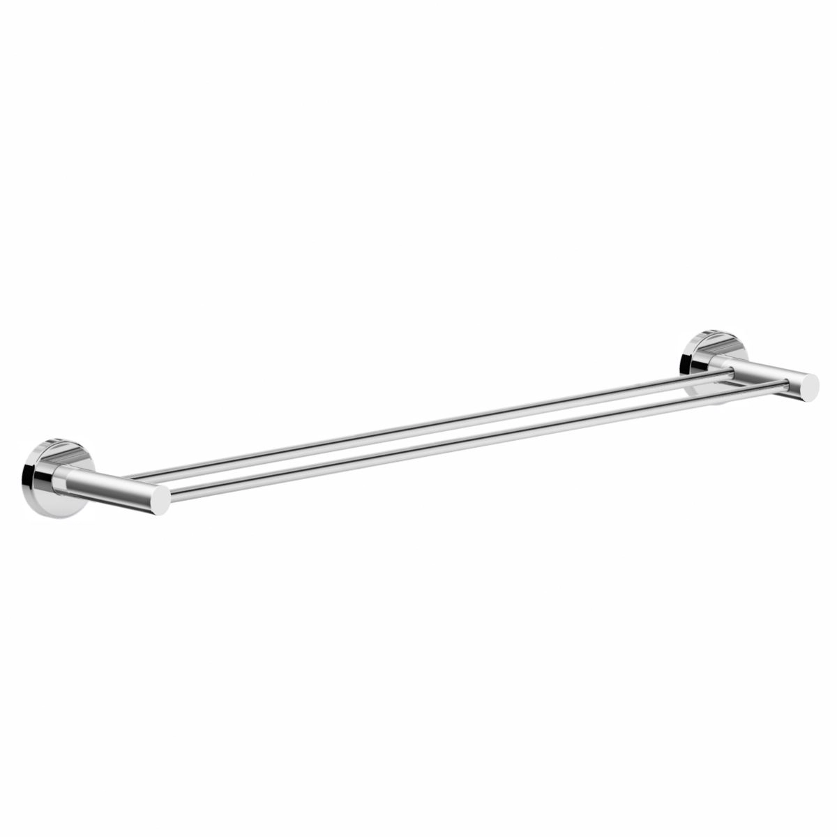 Porta Toalhas Toalheiro Duplo 65cm Alto Brilho Atenas