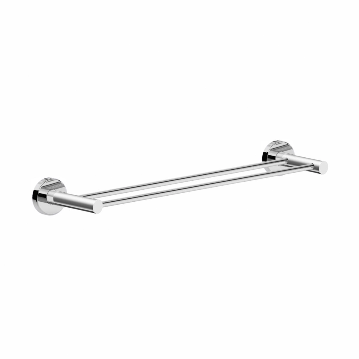 Porta Toalhas Toalheiro Duplo 45cm Alto Brilho Atenas