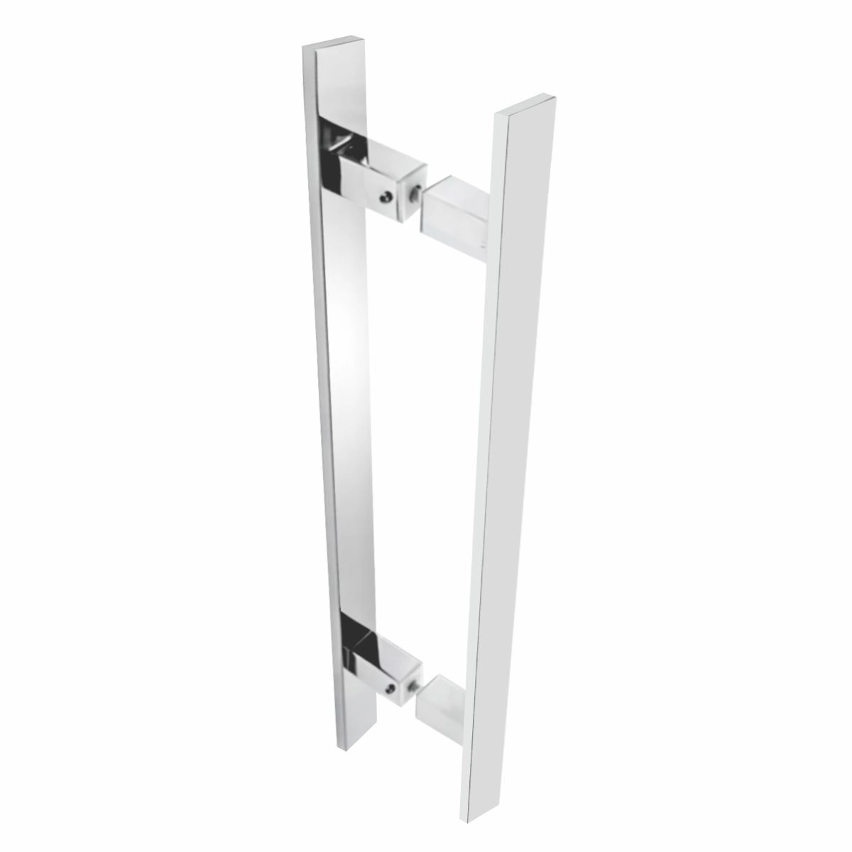 Puxador Para Portas Em Aço Inox Prata Alto Brilho 50cm Eros