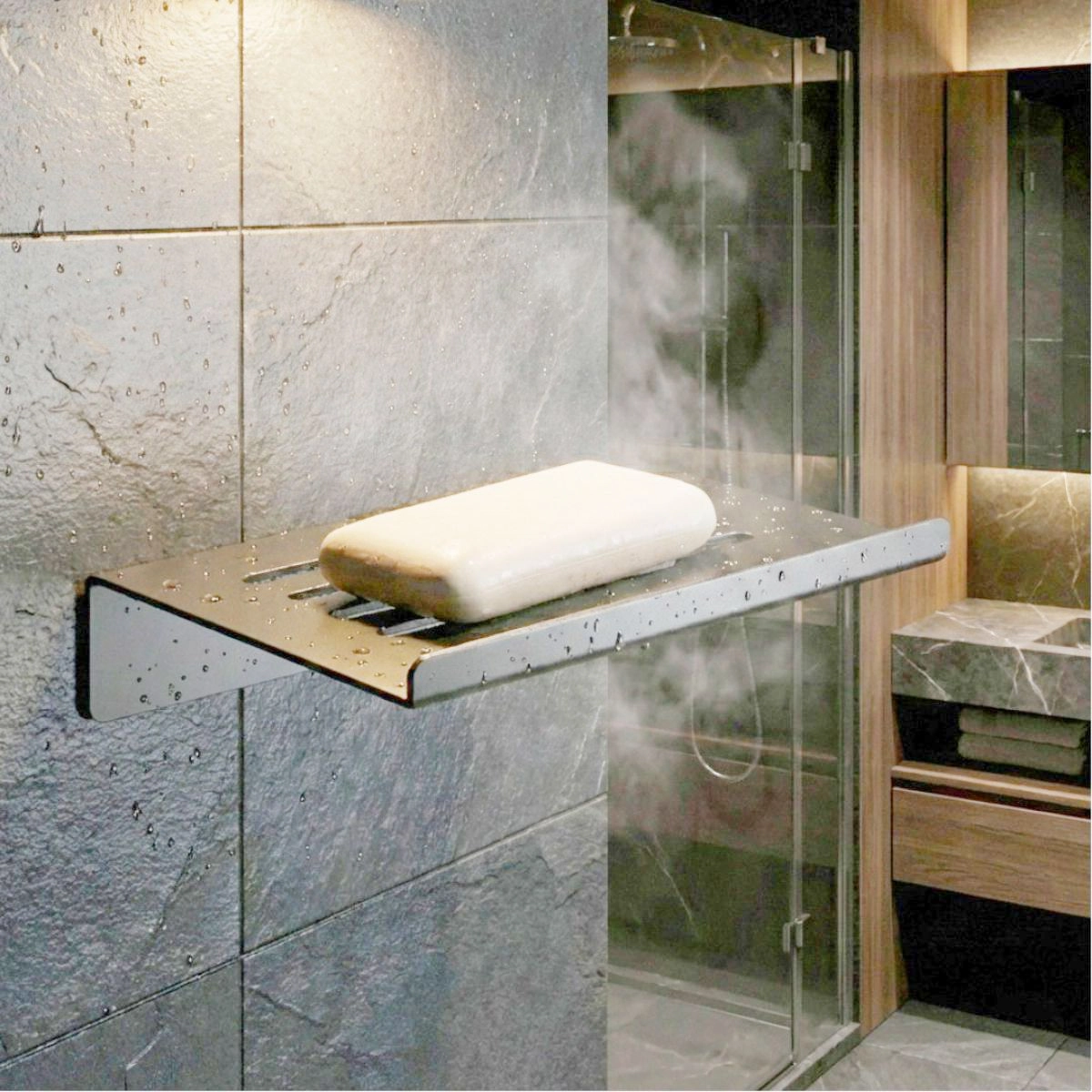 Saboneteira Aço Inox Alto Brilho Grega