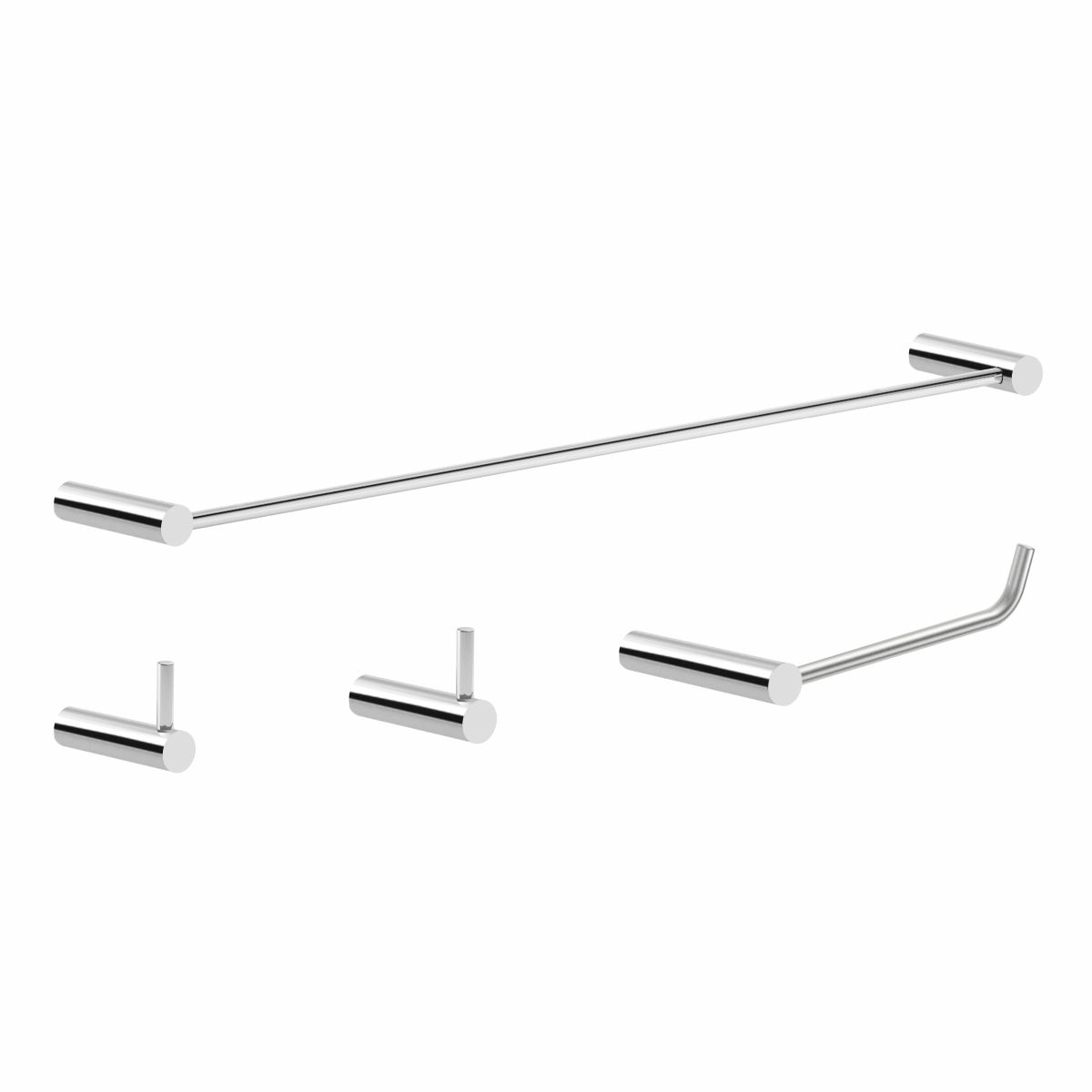 Kit Acessórios De Banheiro Metal Preto Fosco 2050OR Orion