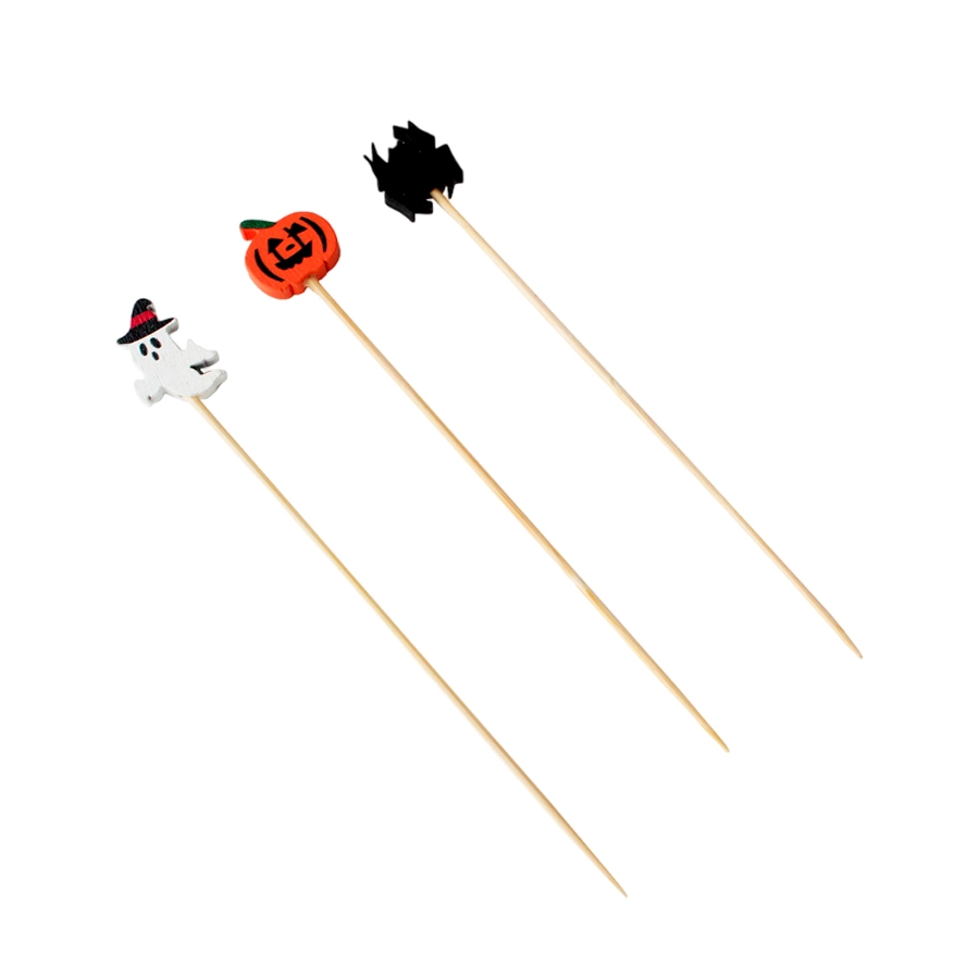 Palito Em Bambu P.petiscos Halloween Sort Ha485 Silver Plastic