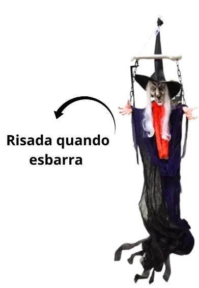 Bruxa Halloween C.luz Som E Movi H280 Silver Plastic