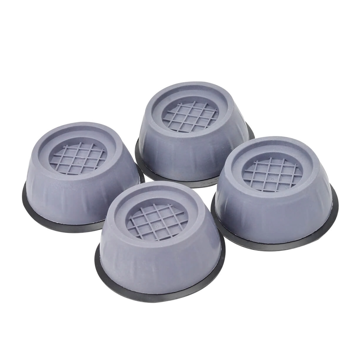 Kit 4 Pés Base Anti Vibração Máquina Roupas Geladeira Fogão