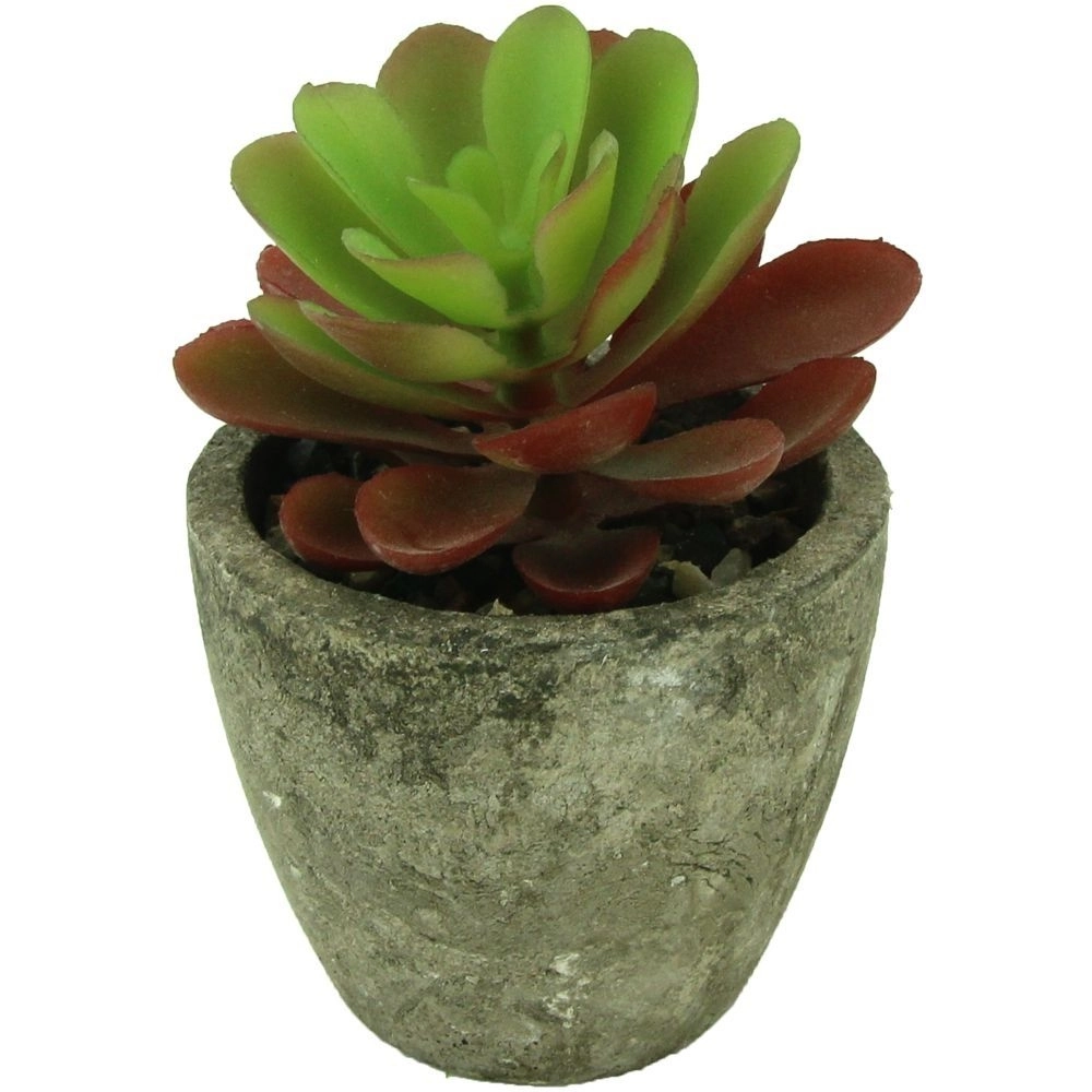 Planta Artificial Plastico Vaso Papel Compensado 5x5x4,5cm