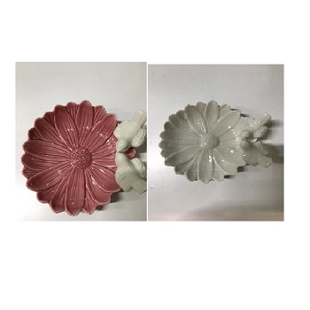 Prato Folha C Decorativo Ceramica 132cm 1un