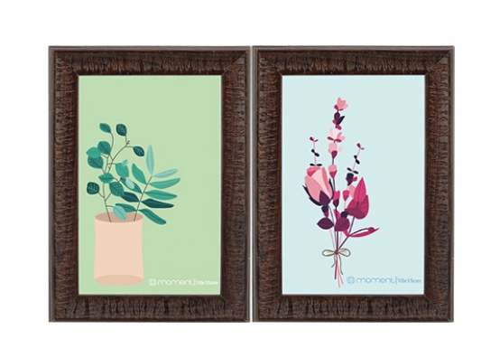 Porta Retrato G Mdf Vidro E Plastico 10x15cm Vaso