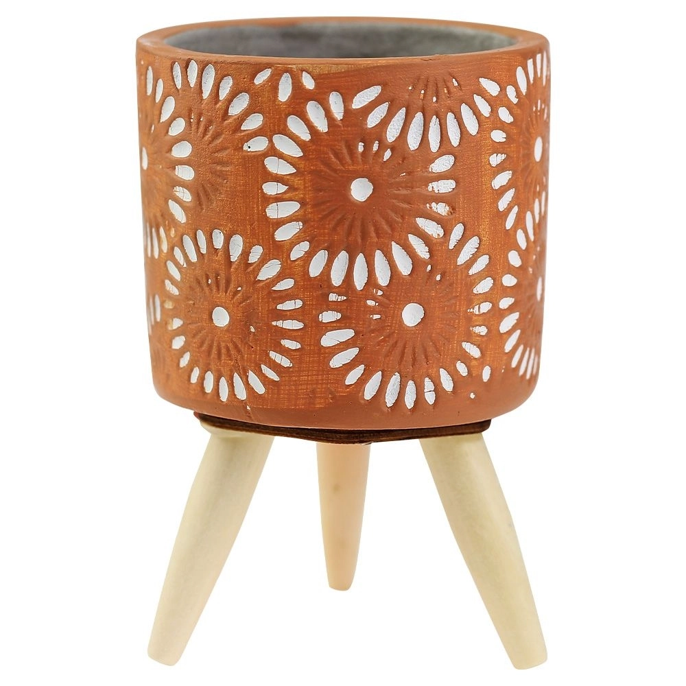 Vaso Ceramica Tripe Madeira Cb2113 Moment