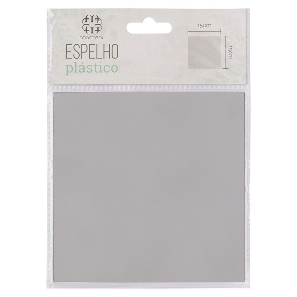Espelho Adesivo Quadrado Plastico 15x15x0.1cm Cb2474 Moment