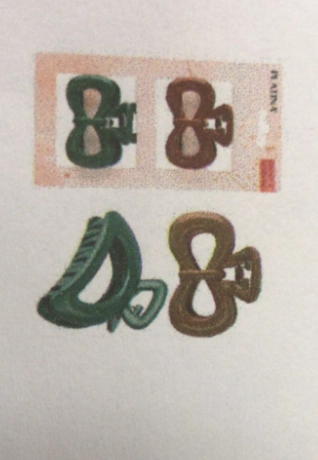 Kit 2pcs Presilha Cabelo Plastico Ps 6,9cm X 4,4cm X 5cm