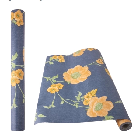 Papel De Parede Flores Plastico Pvc 500cm X 45cm