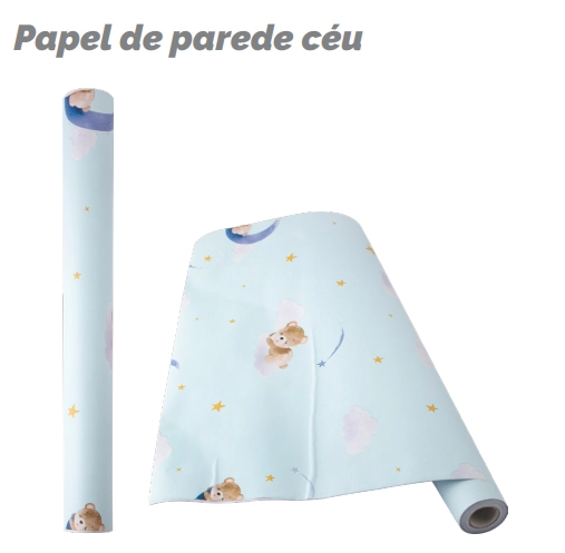 Papel De Parede Ceu Plastico Pvc 500cm X 45cm
