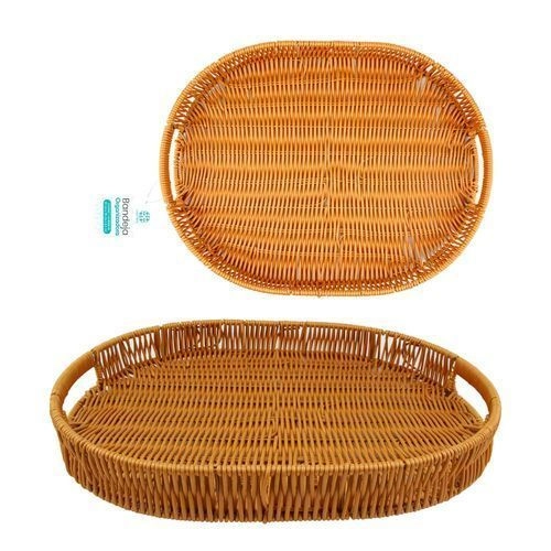 Bandeja Oval Metal Plastico 40x30x4.5cm Cb4707 Moment