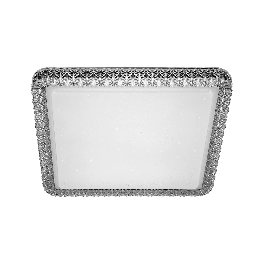 Plafon Sindora Dcx00330 24w Led Bivolt Branco / Transparente 3000k Luz Amarela