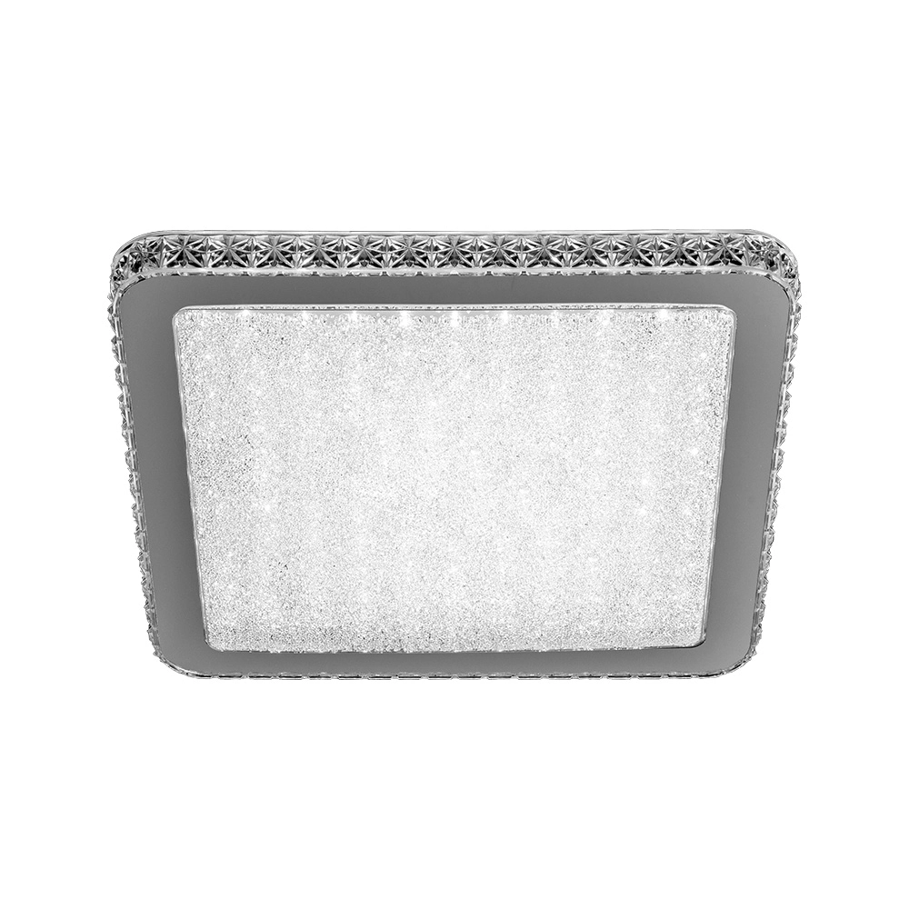 Plafon Sindora Dcx00332 24w Led Bivolt Branco / Espelhado 3000k Luz Amarela