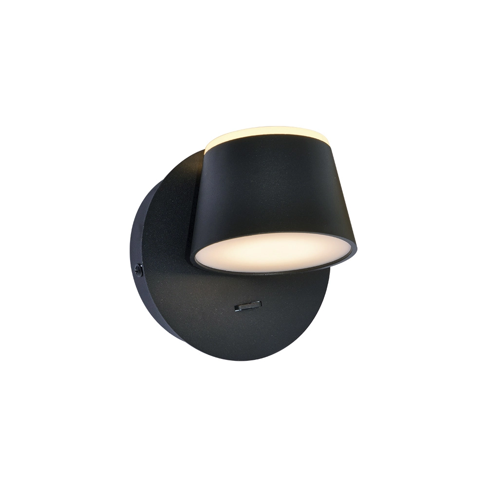 Arandela Sindora Dcb03258 Led Com Interruptor Preta Bivolt