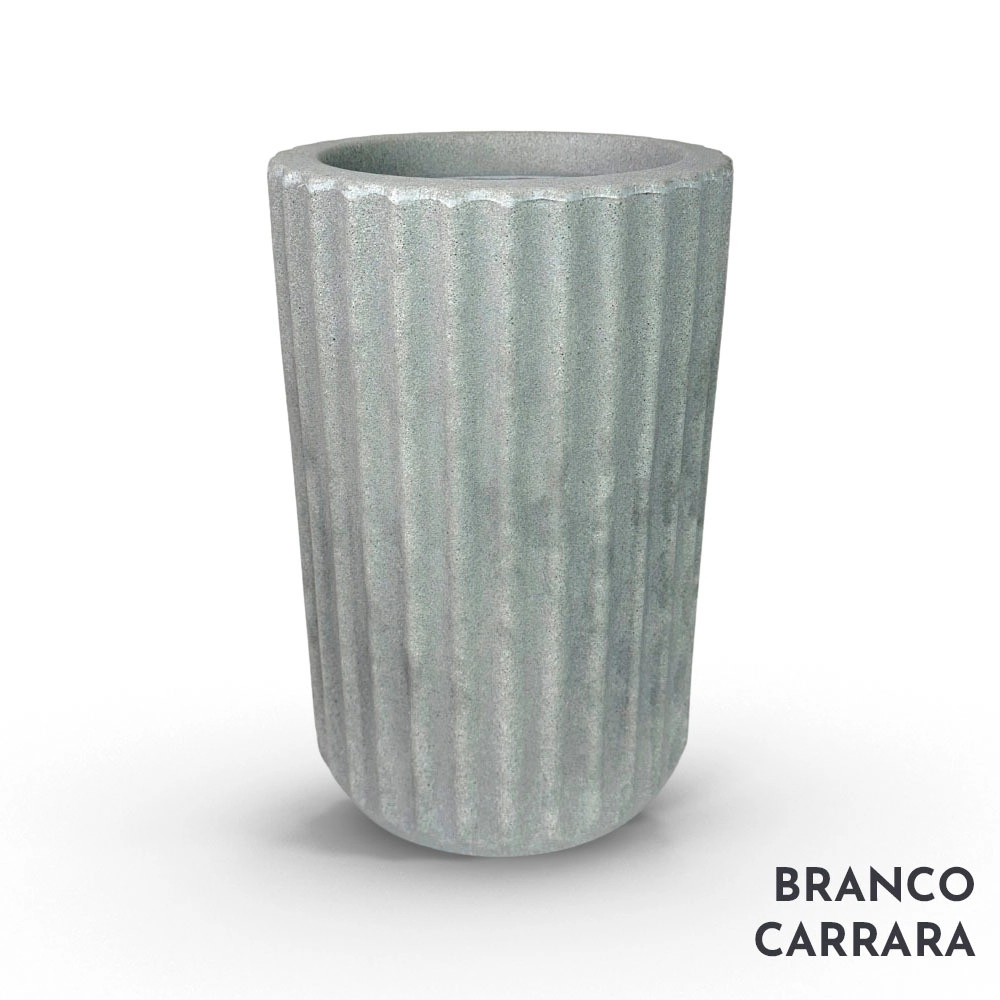 Vaso Roma Frisado Polietileno N1 Brnco Carrara