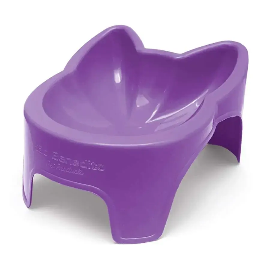 Comedouro Plastico Gato 100 Ml Lilas