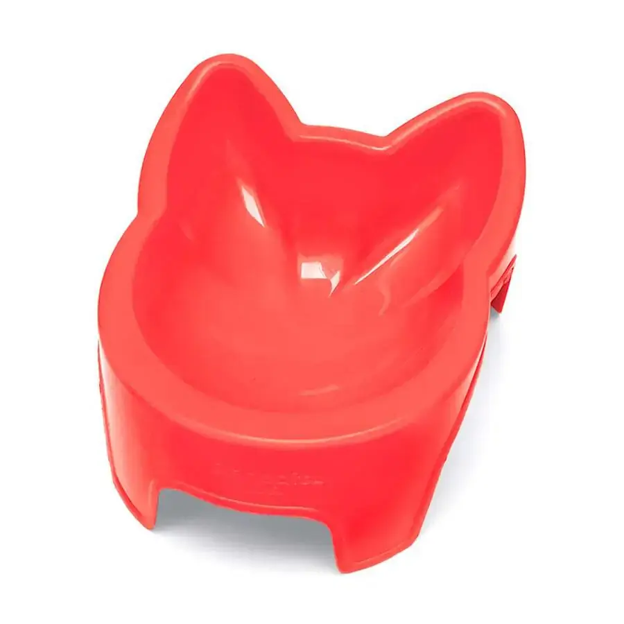 Comedouro Plastico Para Gatos 240 Ml Vermelho Sao Benedito