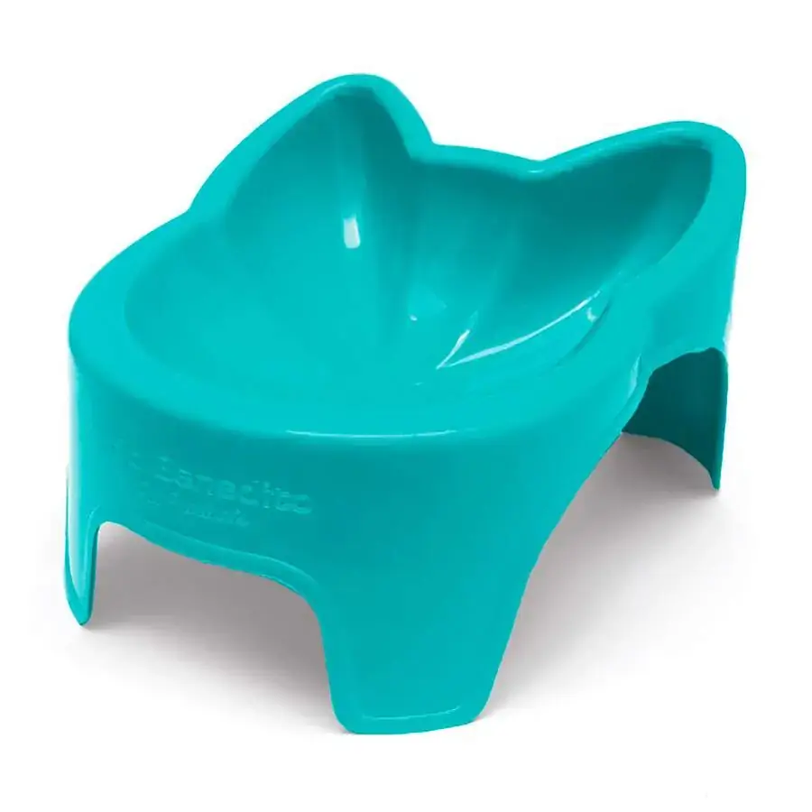 Comedouro Plastico Gato 240 Ml Verde