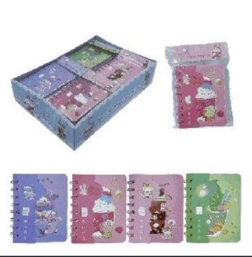 Caderno De Anotacao Bichos Sort 8,5x11,2cm Ref.ha83987