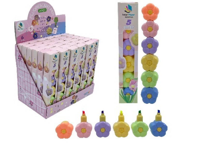 Caneta Marca Texto Plast Flor Ref.he59819
