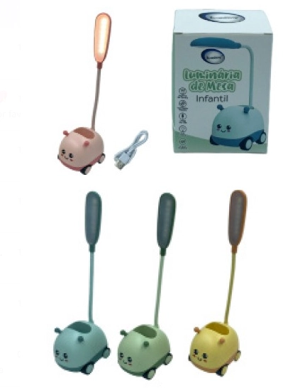 Luminaria De Mesa Infantil De Led 8.2718cm Plastico Pp E Metal Ip 72 Ref.hq59703
