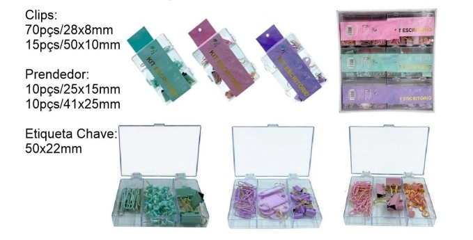 Kit P/escritorio C/106pcs Sortido Interponte