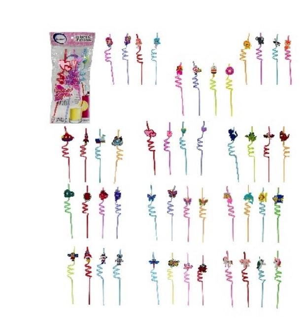 Canudo Plast Frutas C/4un Interponte