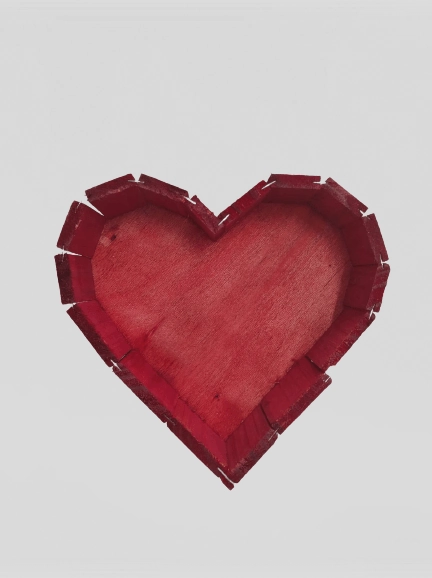 Cesta Coracao Vermelho P 22,5x23x6cm Un