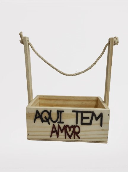 Cesta Paixao C/alca Sisal Frases Sort P