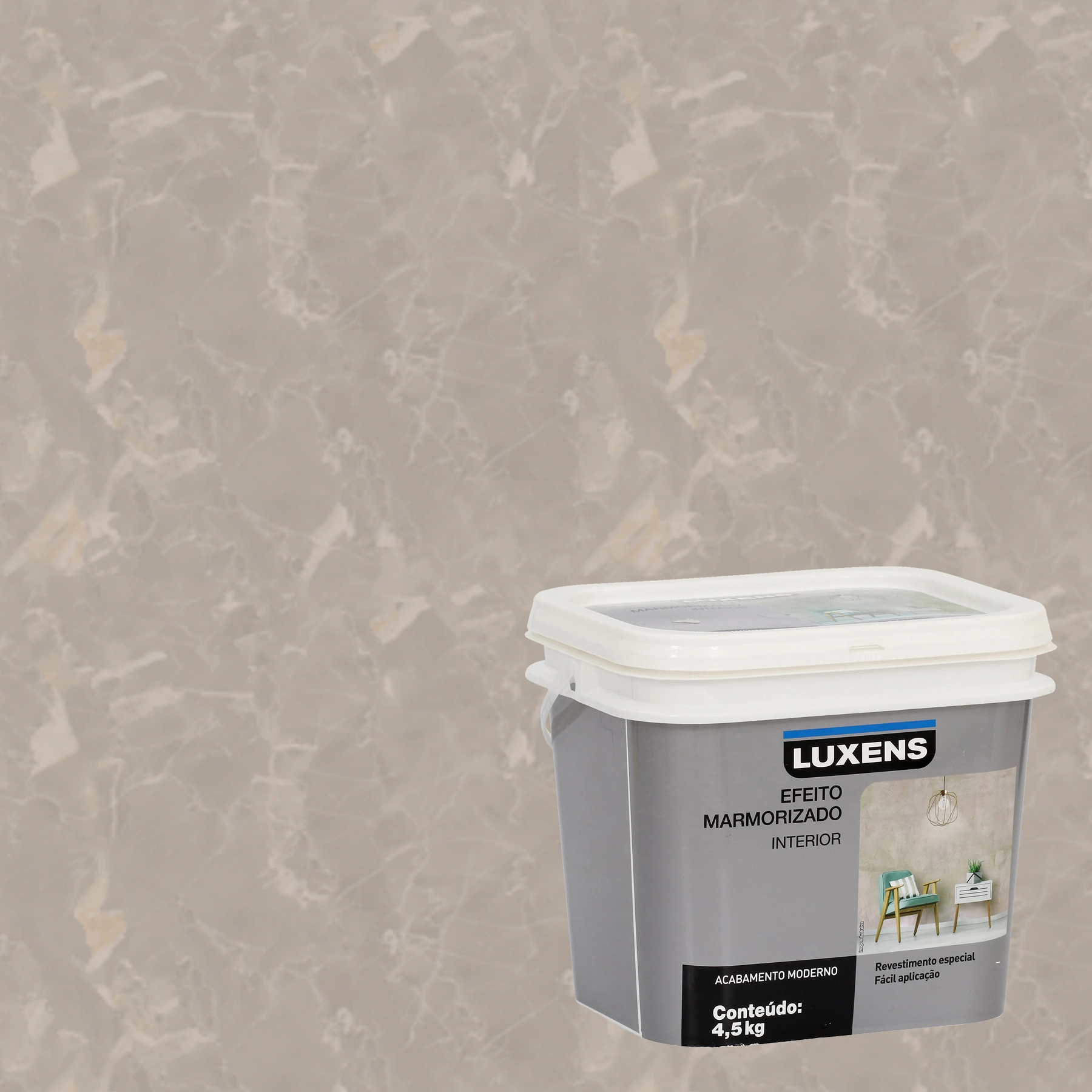 Efeito Marmorizado Minério de Prata 4,5kg Luxens