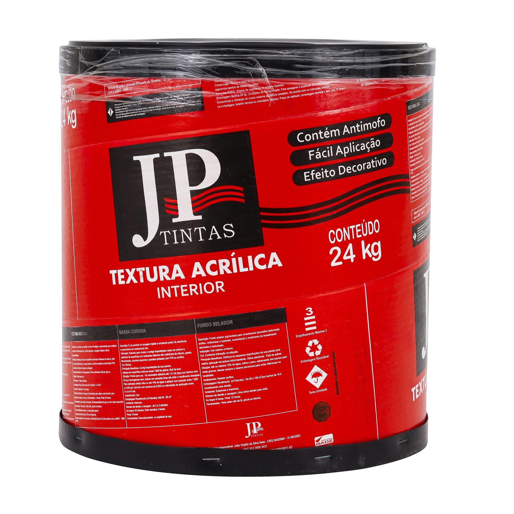 Textura Acrílica Lisa Branca 24kg JV