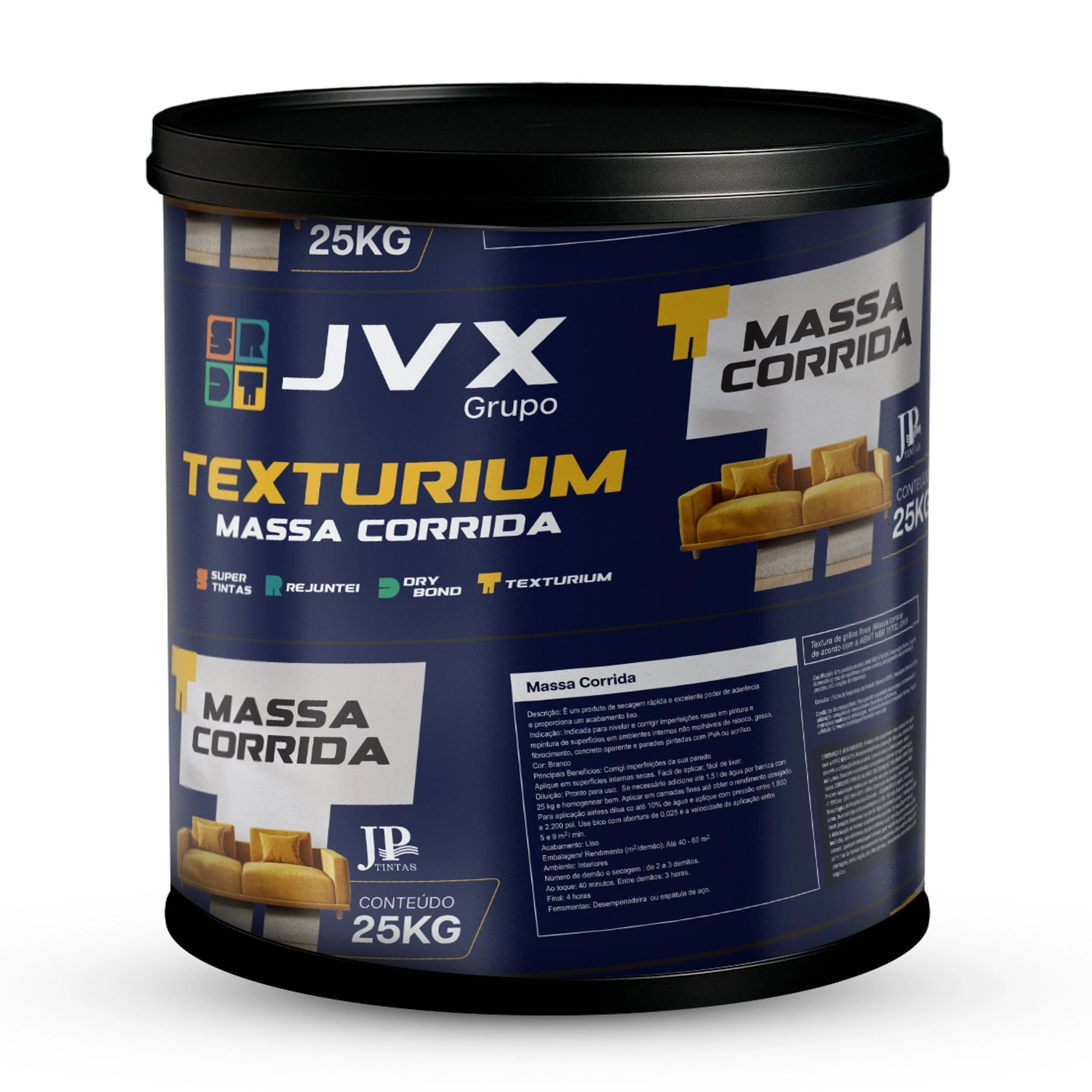 Massa Corrida JVX Barrica 25Kg