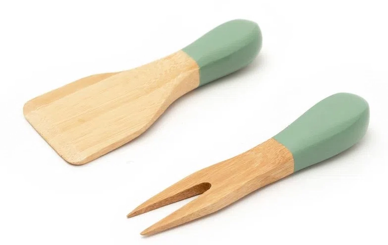 Conj Oikos Utensilo P/queijo Bambu 2pcs Un