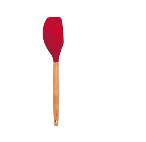 Espátula De Silicone Reta Com Cabo De Madeira Oikos