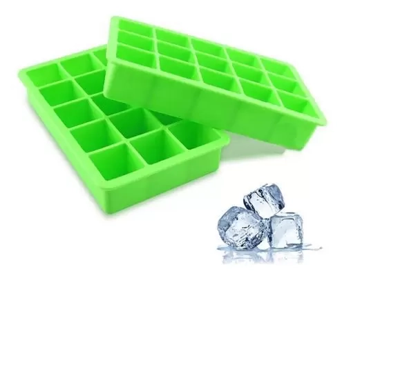 Forma Gelo Silicone Oikos 15 Cubos Verde
